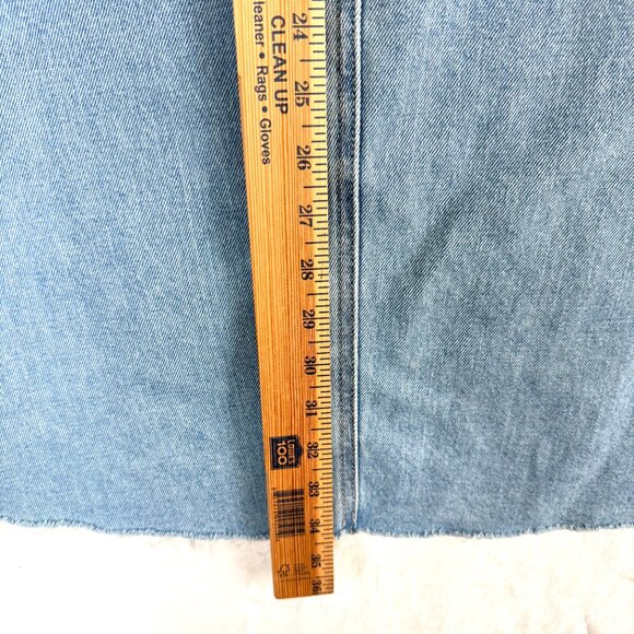 Altar’d State Jocelyn Front Slit Classic Midi Denim Skirt Womens S Light Wash - Picture 5 of 8